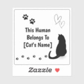 Personalized Cat Lover Laptop Sticker (Vel)