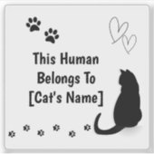 Personalized Cat Lover Laptop Sticker (Voorkant)