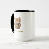 Personalized Cat Lover Mug | Custom Cat Coffee Mug Mok (Voorkant links)