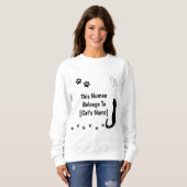Personalized Cat Lover Sweatshirt (Voorkant volledig)
