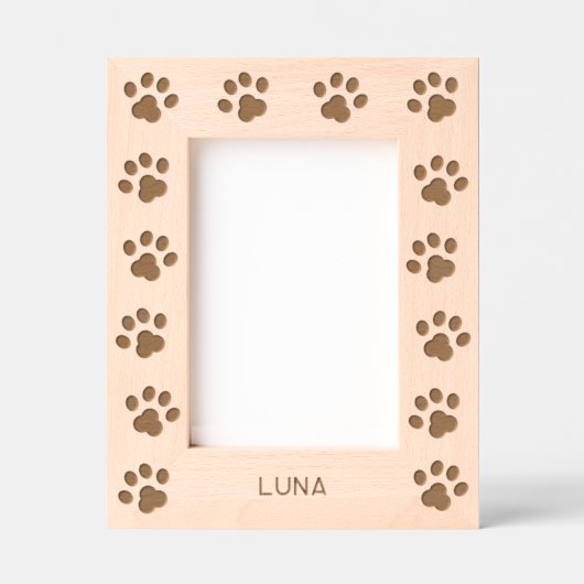 Personalized Cat Name Paw Prints Gegraveerde Lijstjes (Voorkant)