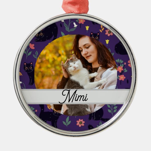 Personalized Cat Ornament | Custom Name (Voorkant)