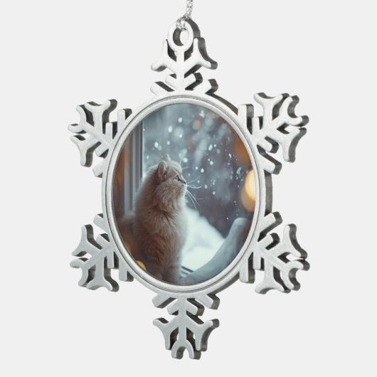 Personalized Cat Photo Christmas Ornament  (Rechts)