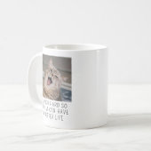 Personalized Cat Photo Custom Caption Funny Pet Koffiemok (Voorkant links)