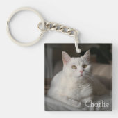 Personalized Cat Photo Keepsake Sleutelhanger (voorkant)