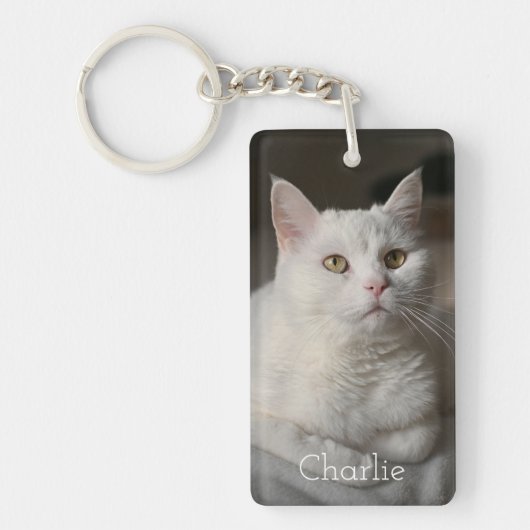 Personalized Cat Photo Keychain (Voorkant)