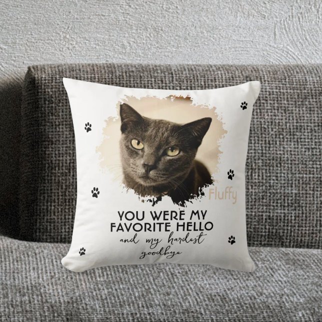 Personalized Cat Photo Throw Pillow Kussen (Creator heeft geüpload)