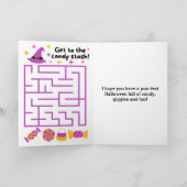 Personalized Cat Pumpkin Halloween Maze  Kaart (Binnen)