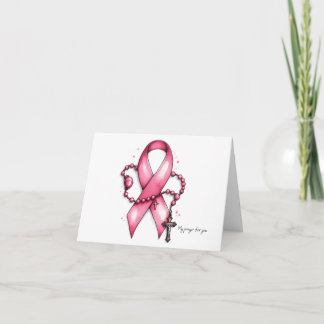 Personalized Catholic Breast Cancer Encouragement Kaart