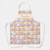 Personalized Cat's Library Bookish Pastel Pink Schort (Voorkant)