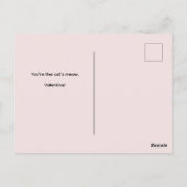 Personalized Cat's Meow Valentine's Day Postcard Briefkaart (Achterkant)