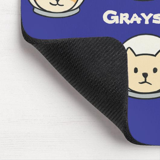 Personalized Catstronaut Mousepad With Name Muismat (Hoek)