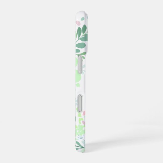 Personalized Cavalier - Mint Green Floral iPhone 16 Hoesje (Rechterkant)