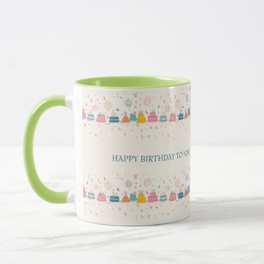 Personalized Celebration Mug – Cakes & Confetti Mok (Links)