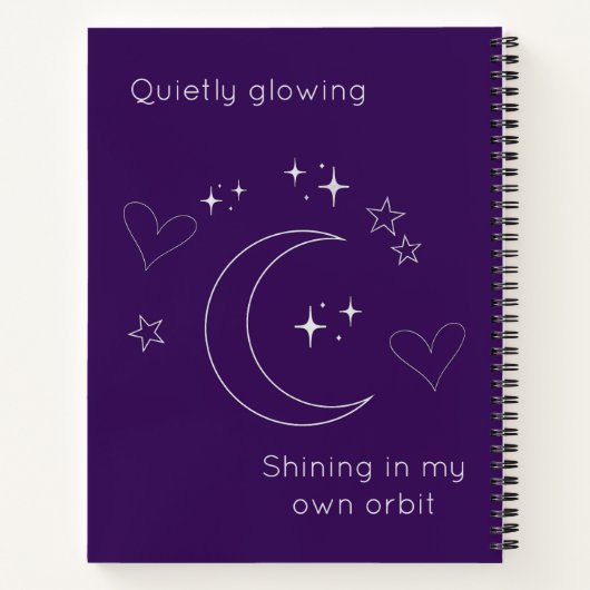 Personalized Celestial Design Spiral Notebook Notitieboek (Achterkant)