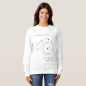 Personalized Celestial Design White Sweatshirt (Voorkant volledig)