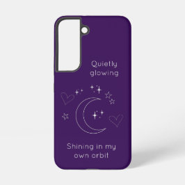 Personalized Celestial Line Art Purple Phone Case Samsung Galaxy Hoesje