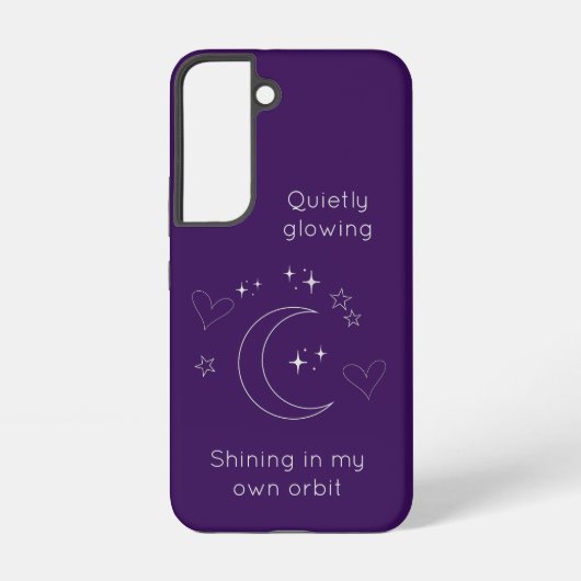 Personalized Celestial Line Art Purple Phone Case Samsung Galaxy Hoesje (Achterkant)