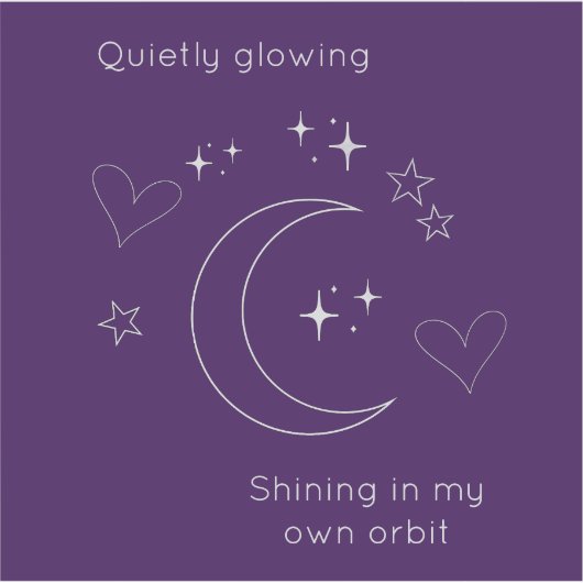 Personalized Celestial Moon & Stars Laptop Sticker (Voorkant)