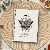 Personalized Celestial Moth & Moon Phases Witchy Planner