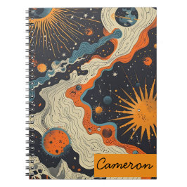 Personalized Celestial Notebook – Custom Name Notitieboek