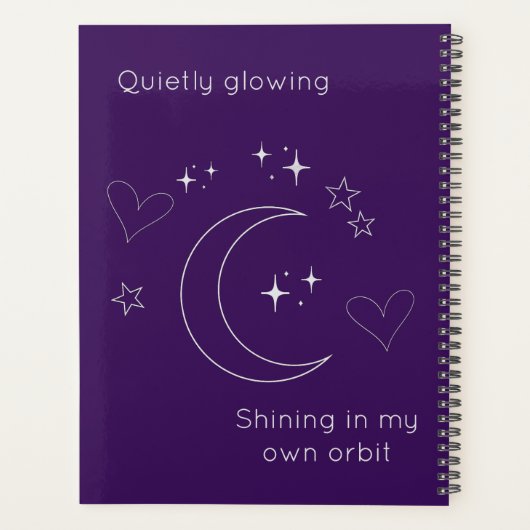 Personalized Celestial Planner Notebook (Achterkant)