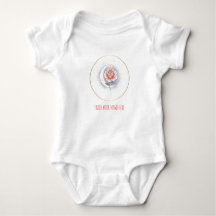 Personalized Celestial Rose & Moon Baby Bodysuit -