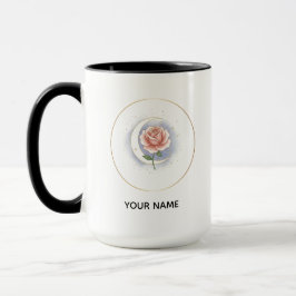Personalized Celestial Rose & Moon Mug - Custom Na Mok