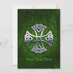 Personalized Celtic Cross Feestdagenkaart