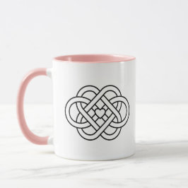 Personalized Celtic Love Knot Heart Coffee Mug Mok