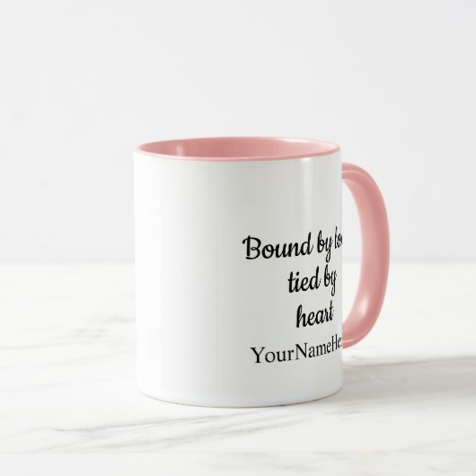 Personalized Celtic Love Knot Heart Coffee Mug Mok (Voorkant rechts)