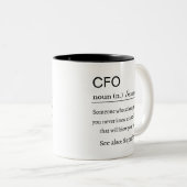Personalized CFO Definition Tweekleurige Koffiemok (Voorkant rechts)
