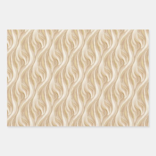 Personalized Champagne Beige Elegant Wedding  Inpakpapier Vel (Voorkant)