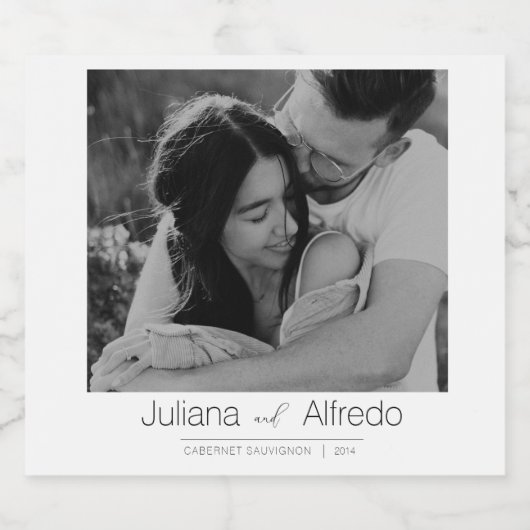 Personalized Champagne Bottle Label Sparkling Wijnetiket (Enkel label)