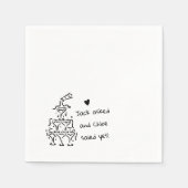 Personalized Champagne Glass Tower Wedding Napkins Servet (Voorkant)