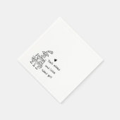 Personalized Champagne Glass Tower Wedding Napkins Servet (Hoek)