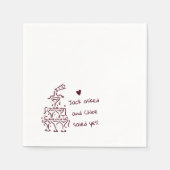 Personalized Champagne Glass Tower Wedding Napkins Servet (Voorkant)