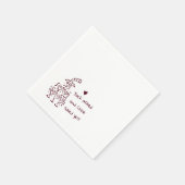 Personalized Champagne Glass Tower Wedding Napkins Servet (Hoek)