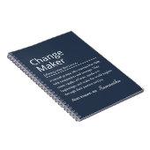 Personalized Change Maker Definition Notitieboek (Rechterzijde)