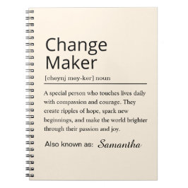 Personalized Change Maker Definition Notitieboek