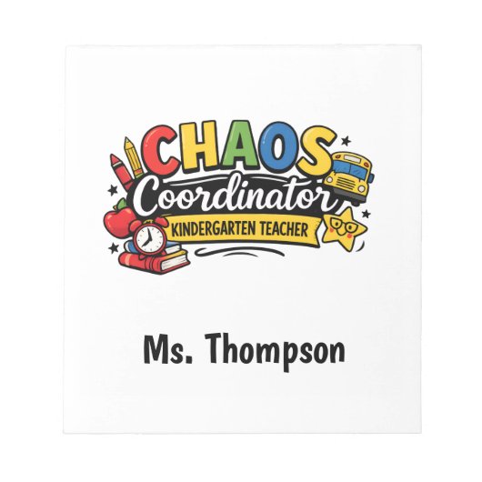 Personalized Chaos  Coordinator Teacher  Notitieblok (Voorkant)
