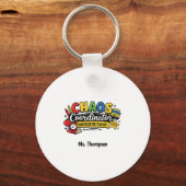 Personalized Chaos  Coordinator Teacher  Sleutelhanger (Achterkant)