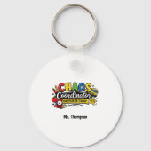 Personalized Chaos  Coordinator Teacher  Sleutelhanger (Achterkant)