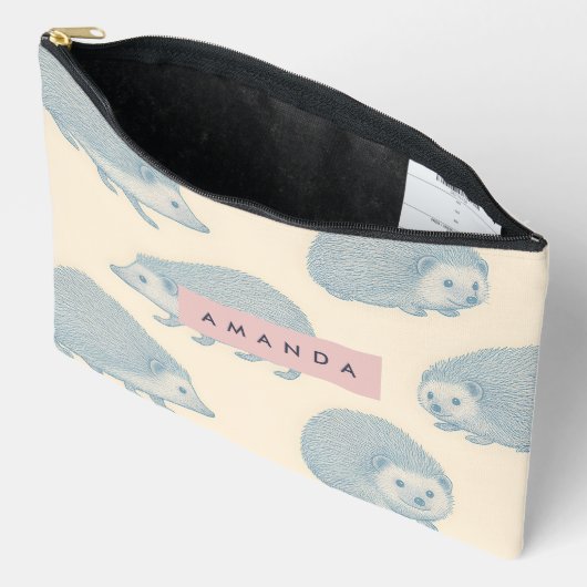 Personalized Charming Hedgehog Pattern Etui (Open)