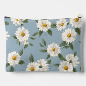 Personalized Charming White Daisies on Dusty Blue Etui (Achterkant)