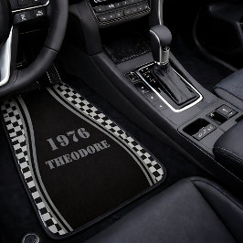 Personalized Checkerboard Retro Stencil Year Name  Automat