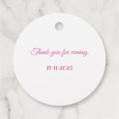 Personalized Checkered Cowgirl Pattern Bedankjes Labels (Achterkant)