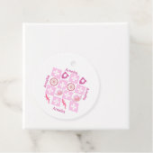 Personalized Checkered Cowgirl Pattern Bedankjes Labels (In situ)