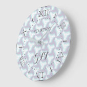 Personalized Checkered Mother of Pearl Style Grote Klok (Hoek)