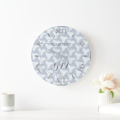 Personalized Checkered Mother of Pearl Style Grote Klok (Huis)